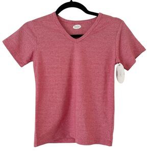 NWT Frenchie Red V Neck Short Sleeve T-Shirt Youth Size 7